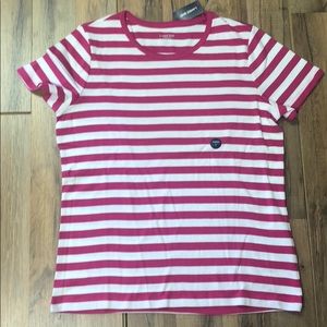 Lands' End Short Sleeve Relaxed Fit Rib Crew NWT